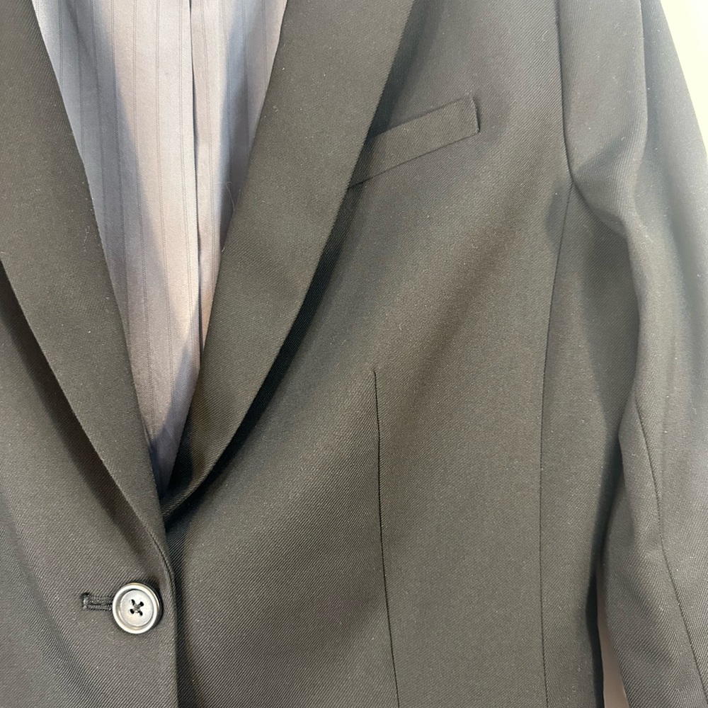 EUC Banana Republic Factory Sz 2 Small Black Blazer 2 Button Poly Rayon Womens - Picture 4 of 14